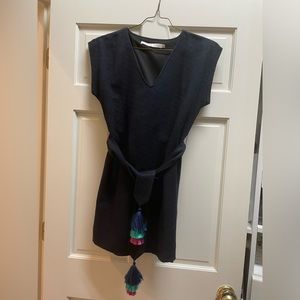 Navy Marie Oliver above knee dress.